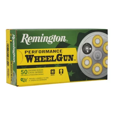 Remington Performance WheelGun 50 Centerfire Revolver & Pistol Cartidges 38 S&W 146gr lead RN