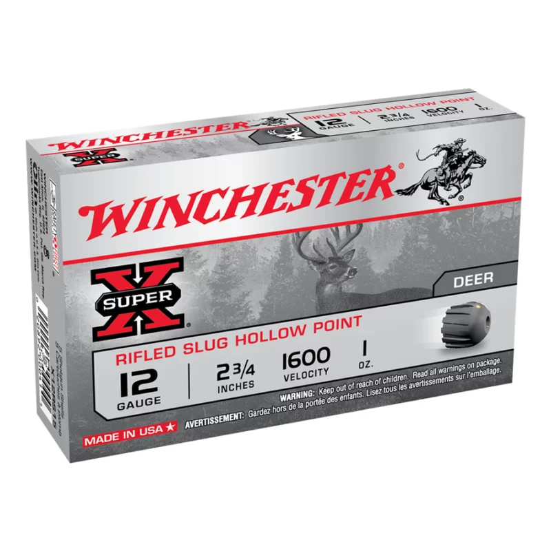 Winchester super x 12ga 2 3/4 1600fps 1 oz deer 5 rounds