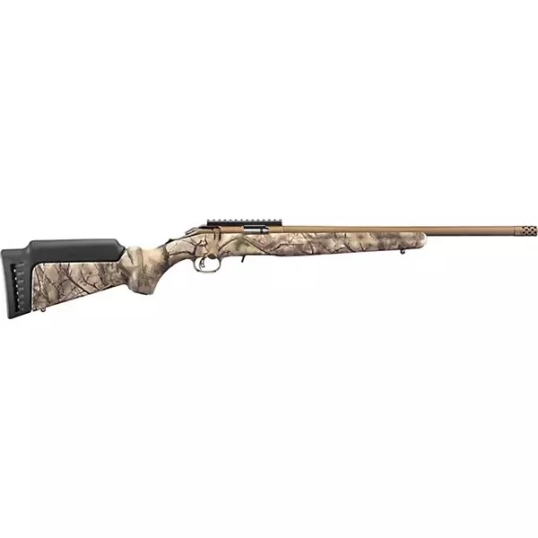 Ruger American Rimfire 17HMR, 18" Bbl Bronze Cerakote, Go Wild Stock