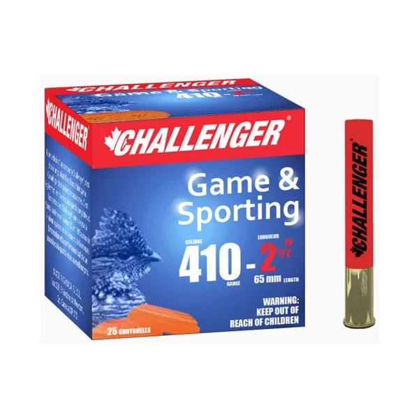 Challenger Game & Sporting, 410 Bore, Shot size 4, 1 1/2 oz, Bullet lenght 2 1/2 1450 fps