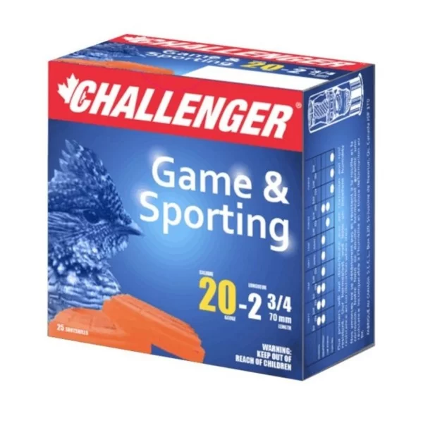 Challenger Game & Sporting, 20ga, Shot size 5, 7/8 oz, Bullet lenght 2 3/4, 1330fps