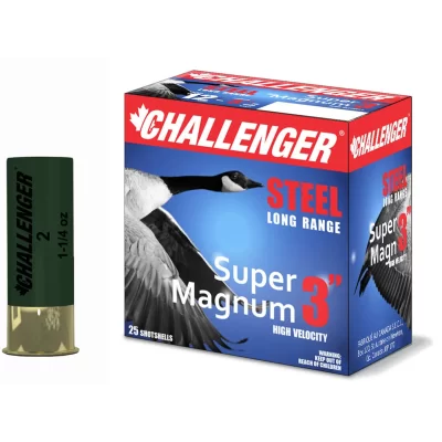 Challenger Super Magnum 12ga 3in 1450 Fps 1 1/4 oz 2 Shot Steel