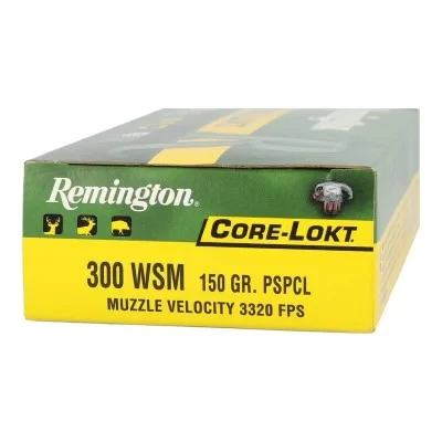 Remington 29489 Core-Lokt Rifle Ammo, 300 WSM, PSP, 150 gr, 3320 fps