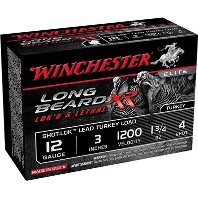 Winchester Double XR High Velocity Turkey Load 12ga 3in 1200 Fps 1 3/4 Oz 4 Shot