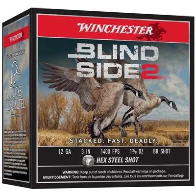 Winchester Blind Side 2 Steel 12ga 3in 1400 Fps 1 3/8 Oz 2 Shot