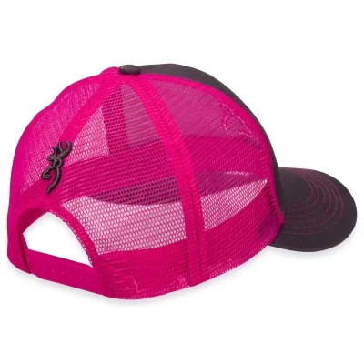 Browning Flashback Cap, Charcoal/Neon Pink