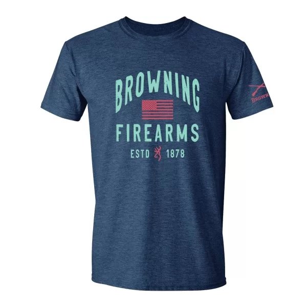 T-shirt avec texte d'armes à feu Browning USA