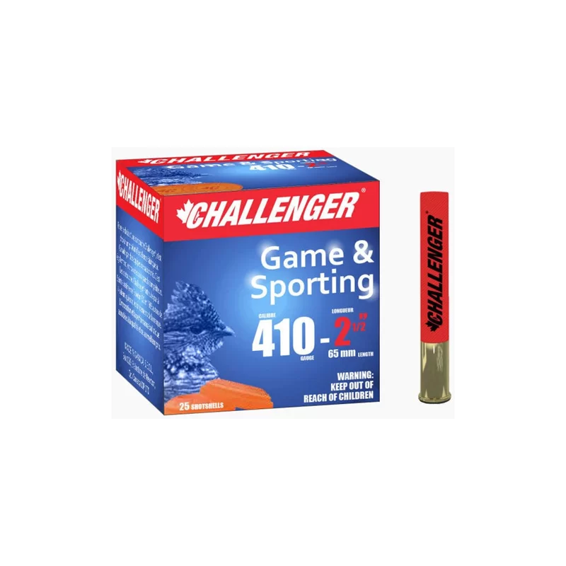 Challenger Game & Sporting, 410 Bore, Shot size 7.5, Bullet lenght 2 1/2