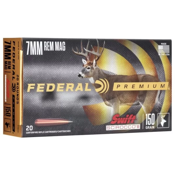 Federal Premium 7mm rem mag 150gr swift scirocco 2