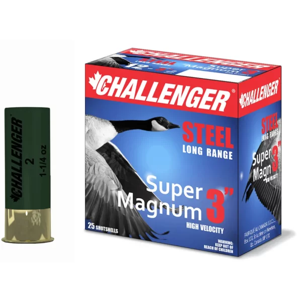 Challenger Super Magnum 12ga 3in 1550 Fps 1 1/8 oz 2 Shot Steel