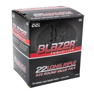 CCi Blazer 22lr 38gr, Lead round nose, 1235 fps, 525 round value pack