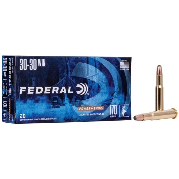 Federal Power-Shok Rifle 30-30 Win 170 Grain, 2200 fps