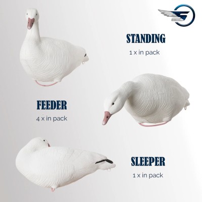 Skyfall Decoys - Snow Goose - (6 pack) - 2.0 improved model