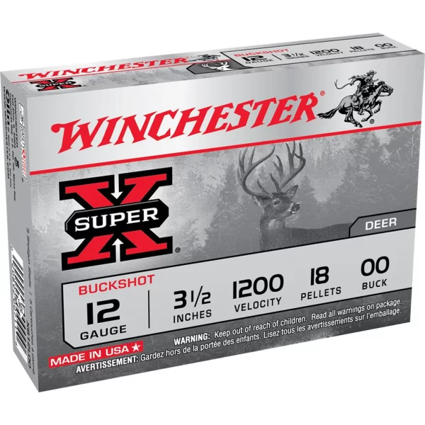 Winchester Super X 12ga 3 1/2 in 1200 Fps 18 Pellets 00 Buck