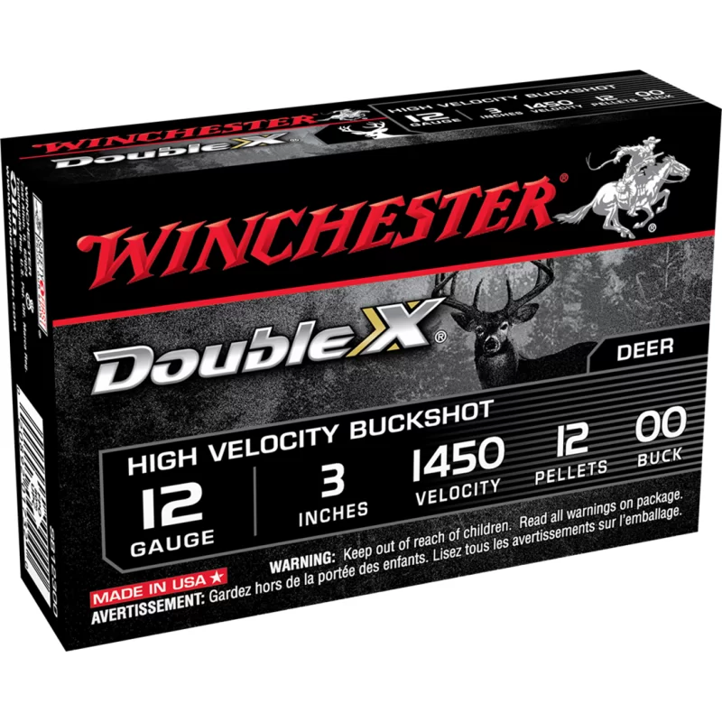 Winchester Double X High Velocity Buckshot 12ga 3in 1450 Fps 12 Pellets 00 Buck
