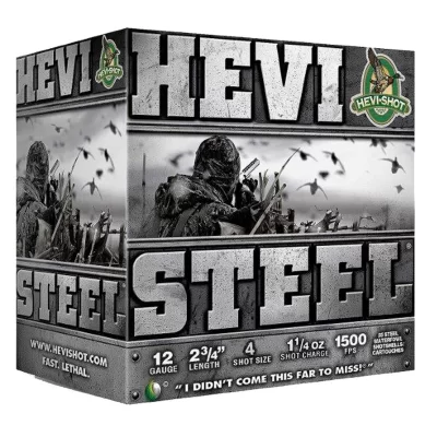 Hevi-Steel 12ga 3in 4 Shot 1 1/4 Oz 1500 Fps