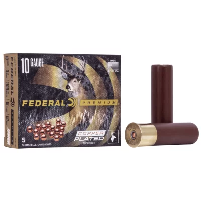 Federal Premium 10ga 3 1/2in 1100 Fps 18 Pelets 00 Buckshot Copper Plated