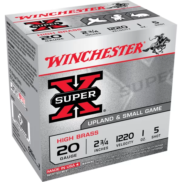 Winchester Super X High Brass 20ga 2 3/4in 1220 Fps 1oz 5 Shot