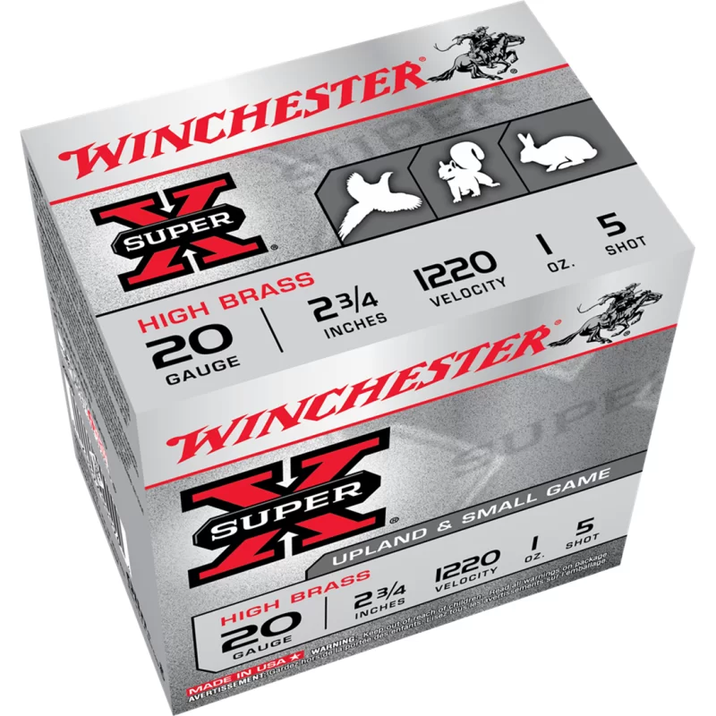 Winchester Super X High Brass 20ga 2 3/4in 1220 Fps 1oz 5 Shot