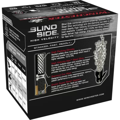 Winchester Blind Side High Velocity Steel 12ga 3 1/2in 1675 Fps 1 3/8 Oz BB Shot