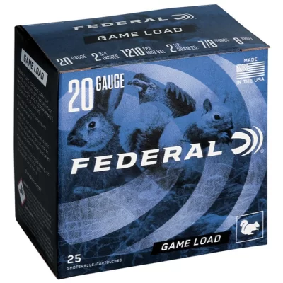 Federal Game Load 20ga 2 3/4in 1210 Fps 7/8oz 6 Shot
