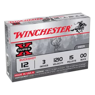 Winchester Super X Buckshot 12ga 3in 1210 Fps 00 Buck 15 Pellets