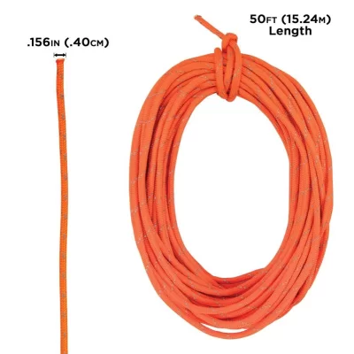 Allen Company 50' Highly Reflective Flagging Cord, Orange