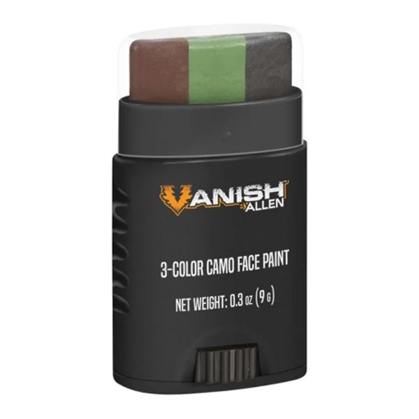 Vanish Camo Face Paint Stick, 3-Colors, Brown, Olive, & Black