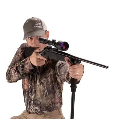 Allen Company Monopod Shooting Stick and Gun Rest - Accessoires de chasse polyvalents avec hauteur réglable - Aluminium