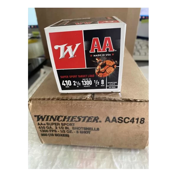 Winchester 410ga 2 1/2 1300Fps 1/2oz 8 AA Super Sport Target Load