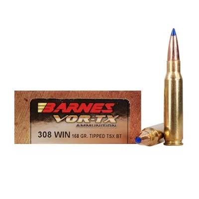 Barnes vor-tx ammunition 308 win 168gr ttsx bt
