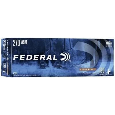 Federal power shok 270 wsm jacketed soft point 130gr