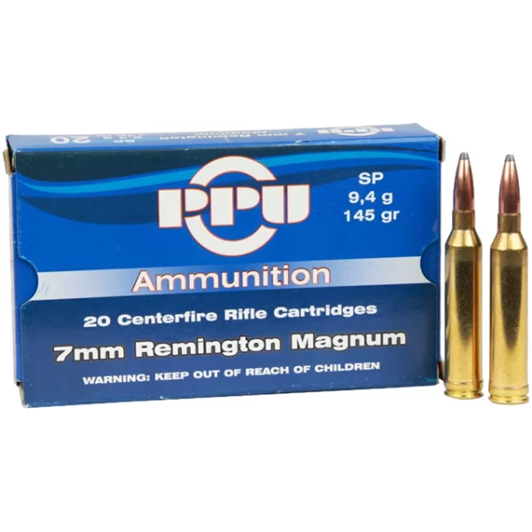 Ppu ammunition 7mm remington magnum sp 9,4g 145gr