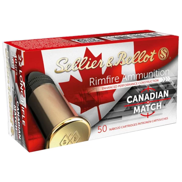 Sellier & Bellot Rimfire Ammunition Canadian Match 22 Long Rifle 40grs 2,6g