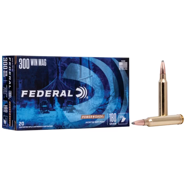 Federal Power Shok 300 Win Mag Jacketed Soft Point 180gr