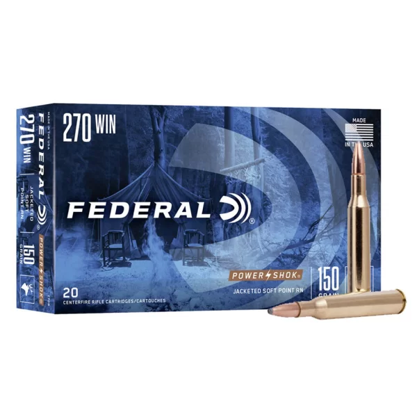 Federal Power Shok 270 Win Jacketed Soft Point 150gr