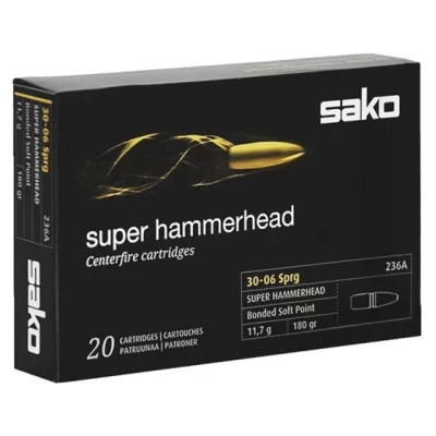 Sako 30-06 SPRG 180gr Super Hammerhead Bonded Soft Point
