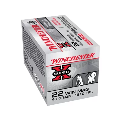 Winchester super x 22 winchester magnum jacketed hollow point