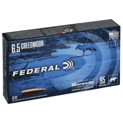 Federal 6.5 Creedmoor 95gr Hornady V-Max Varmint & Predator
