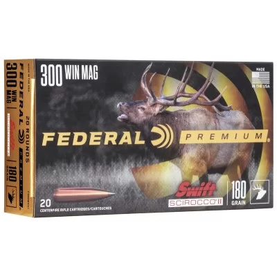 Federal Premium 300 Win Mag Swift Scirocco 180gr