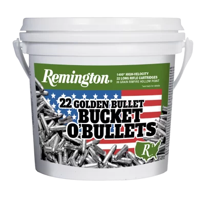 Remington 22lr 36gr high velocity hollow poinit bucket 1400 rounds