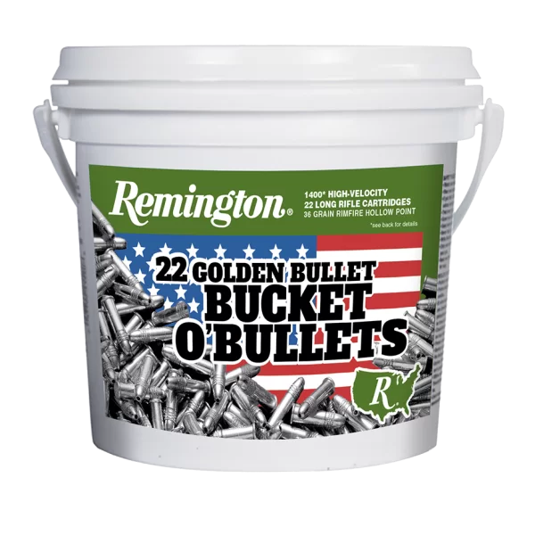 Remington 22lr 36gr high velocity hollow poinit bucket 1400 rounds