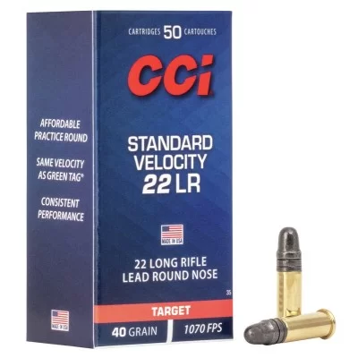 CCI standard Velocity 22lr lead round nose target 40gr 1070fps