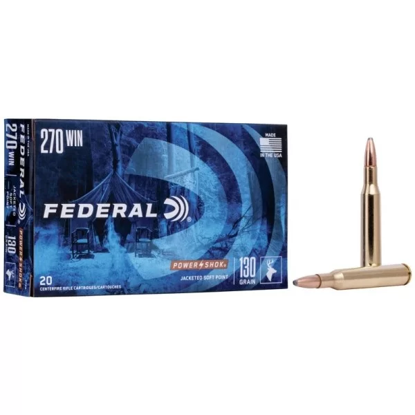 Federal power shok 270 win 130gr jacketed soft point