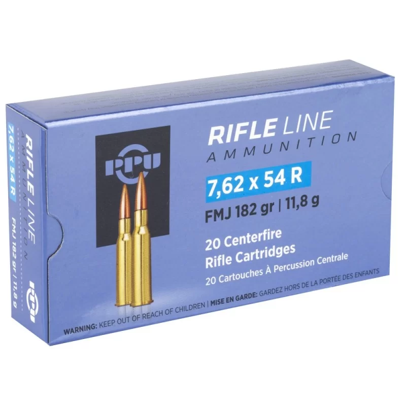 PPU Rifleline 7.62x54 R 182gr FMJ