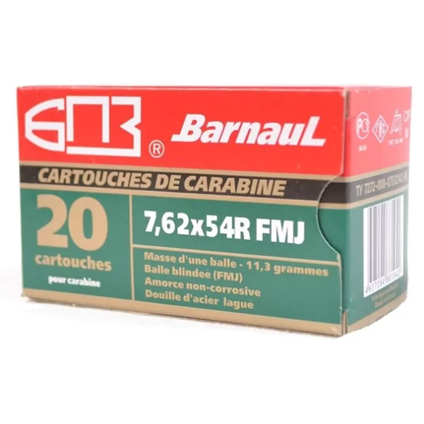 Barnaul Rifle Cartridges, 7.62x54R, 174gr, FMJ