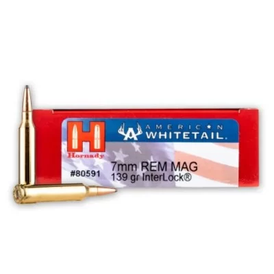Hornady Whitetail, 7mm REM MAG, 139gr, Interlock