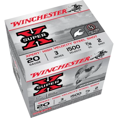 Winchester Xpert 20ga Steel 3in 1500 fps 7/8oz 2 shot high velocity