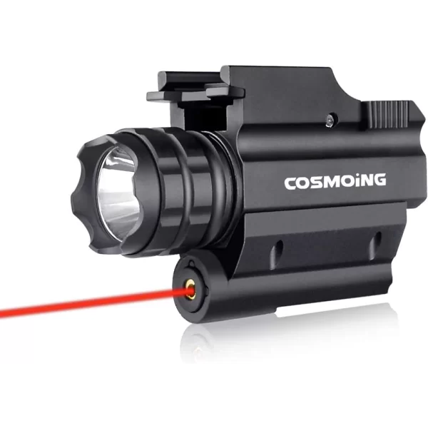 Flashlight tactic laser for picatinny gun