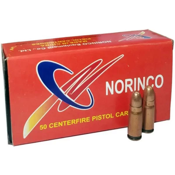 Norinco 50 centerfire pistol cartidges  7.62 x 25 fmj 85gr full metal jacket